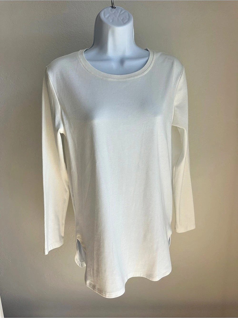 Henri Long Sleeve Tee in White Size Small Like New